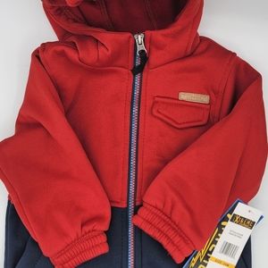 Xtreme- (NWT) Boys Red & Navy Hoodie Jacket With Zipper & Pockets